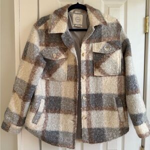 Plaid Button Up Jacket
